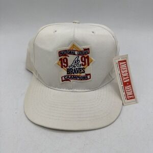 Atlanta Braves Hat 1991 National League Champs Snapback Cap American Needle‎ Vtg